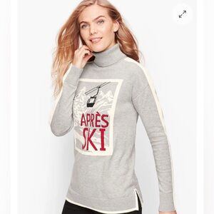 Talbots Gray Après Ski Turtleneck Sweater